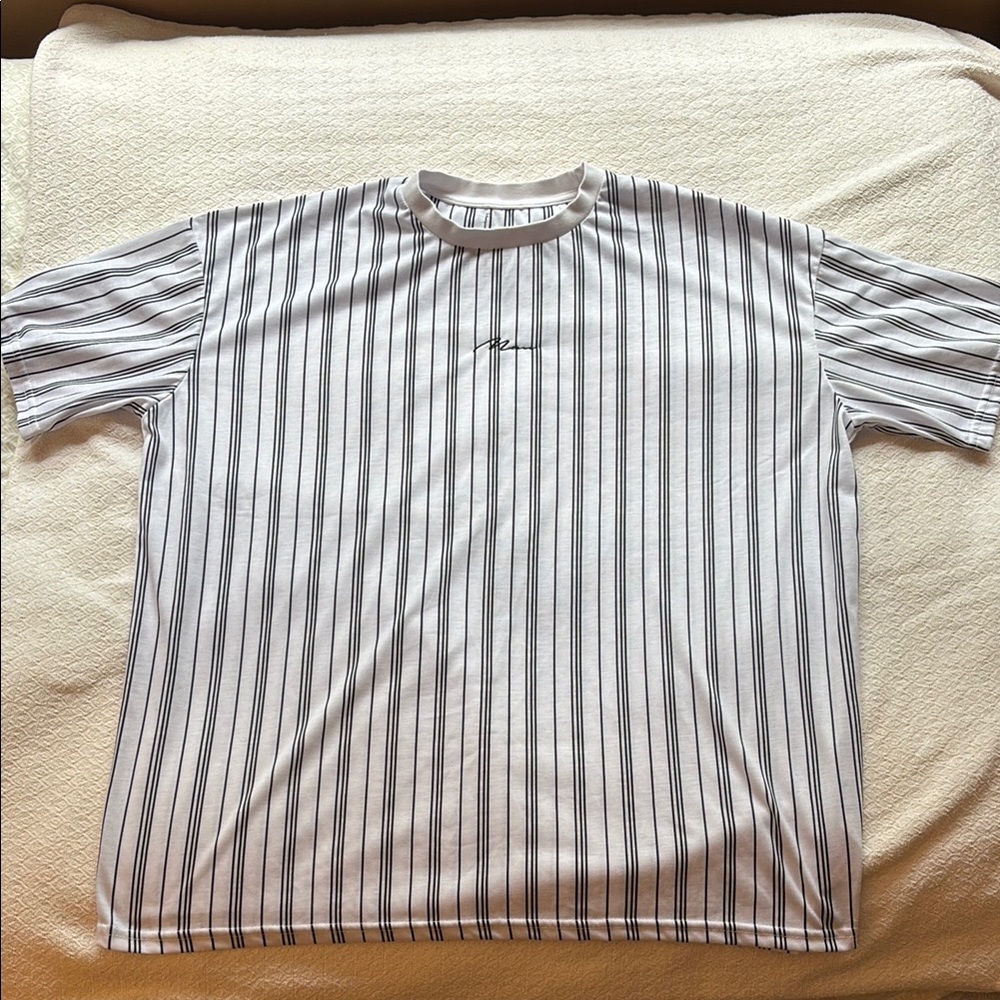 Men's Striped Short Sleeve Tee - Black and White